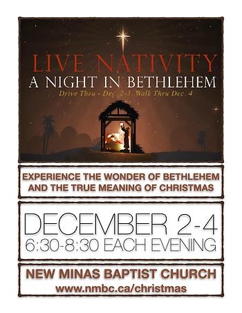 Poster for Live Drive thru Nativity