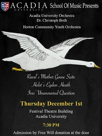 Poster for Acadia University Orchestra & Horton Youth Orchestra