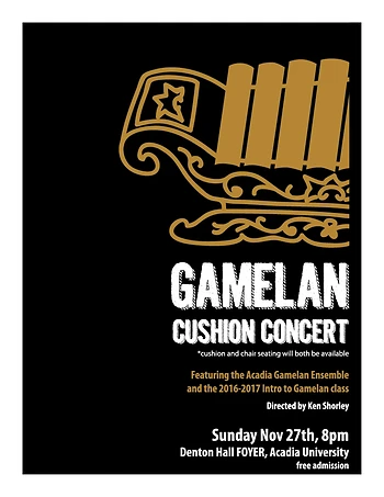Poster for Gamelan Cushion Concert