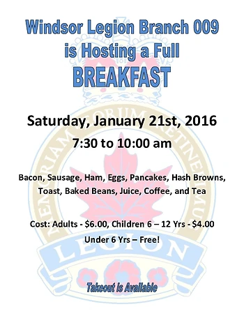 Poster for Community Breakfast
