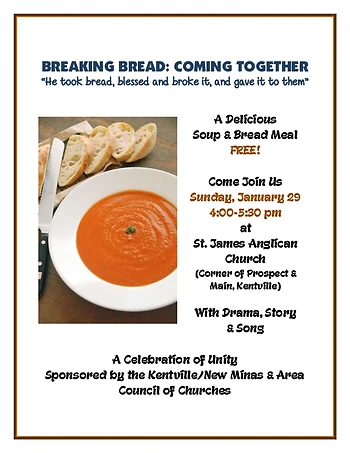 Poster for FREE Soup & Bread meal