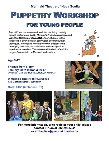 Poster for Puppetry Workshop