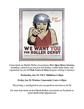 Poster for Riptide Rollers Open House