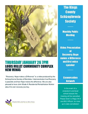 Poster for Recovery: Hope makes a Difference