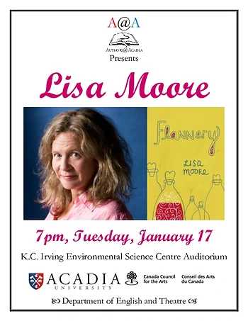 Poster for Lisa Moore Reading