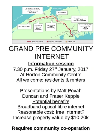 Poster for Grand Pre Community Internet