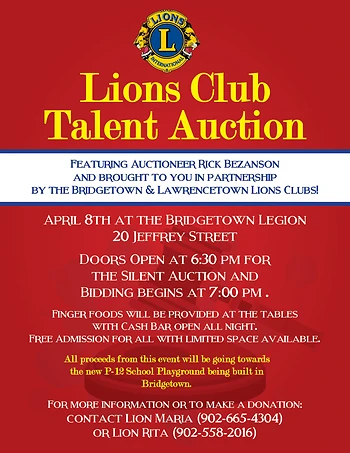 Poster for Talent Auction