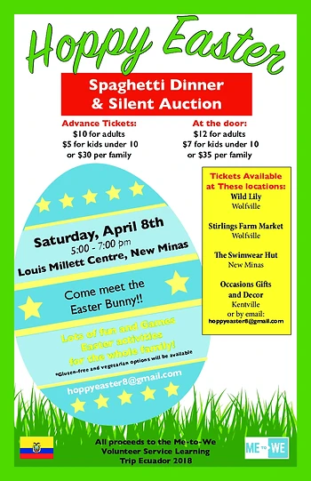 Poster for Spaghetti Dinner & Silent Auction