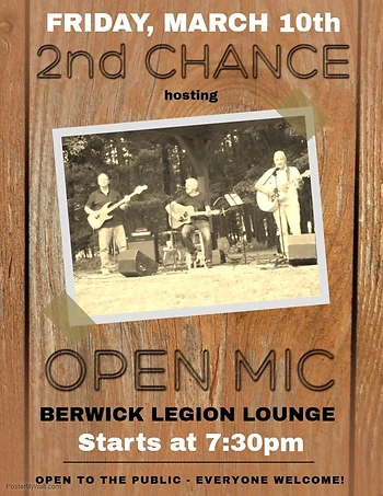Poster for Open Mic Hosted By 2nd Chance