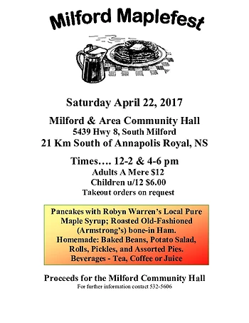 Poster for Maplefest Dinner