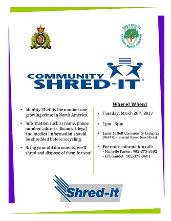 Poster for Community Shred-It