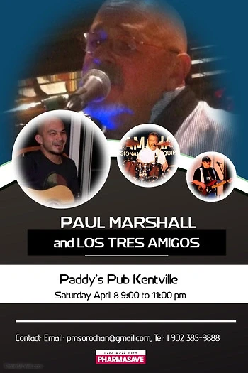 Poster for Paul Marshall and Los Tres Amigos