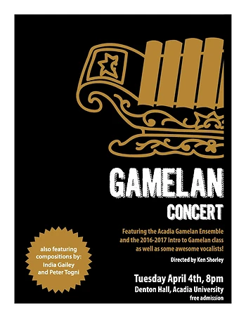 Poster for Acadia Gamelan Ensemble
