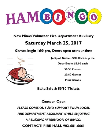 Poster for HAM Bingo
