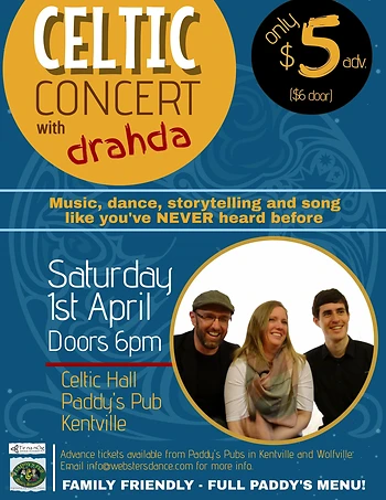 Poster for Celtic Concert with Drahda