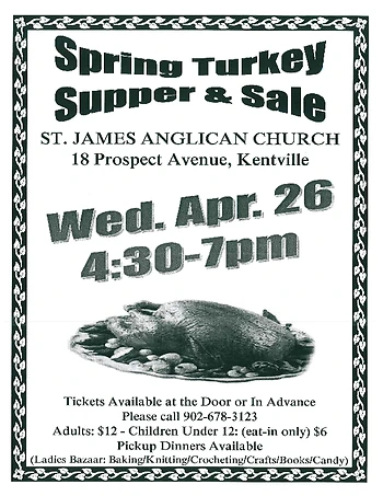 Poster for Turkey Supper & Sale