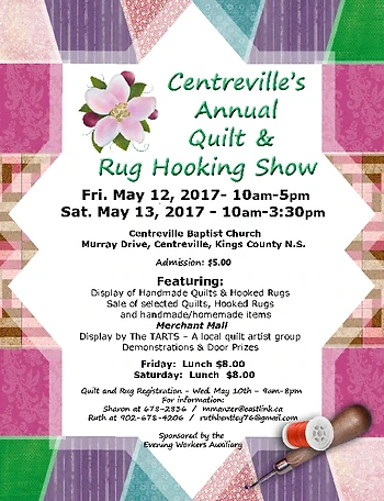 Poster for Quilt and Rug Hooking Show