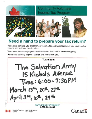 Poster for Income Tax Clinic