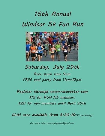 Poster for 5k Fun Run