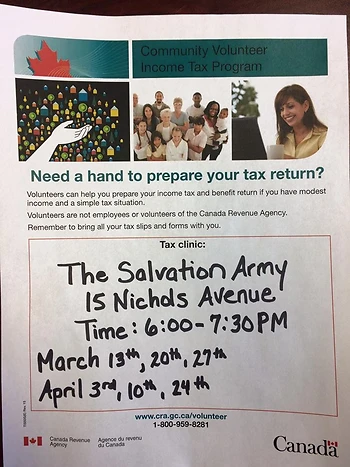Poster for Income Tax Clinic