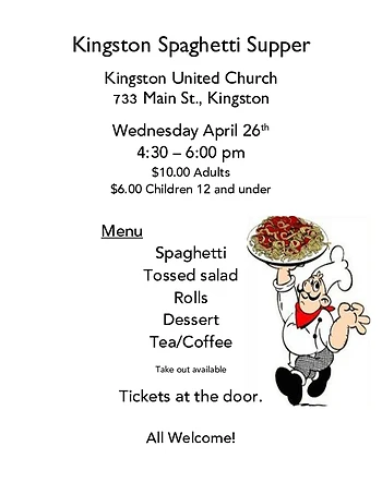Poster for Spaghetti Supper
