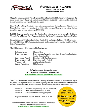 Poster for Avesta Awards Luncheon