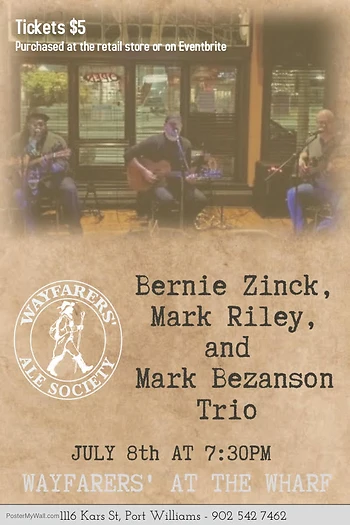 Poster for The Mark Riley, Bernie Zinck, and Mark Bezanson Trio