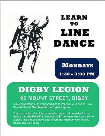 Poster for Line Dance Classes