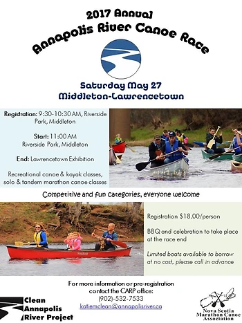Poster for Annapolis River Canoe & Kayak Race