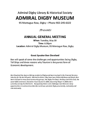Poster for Annual General Meeting