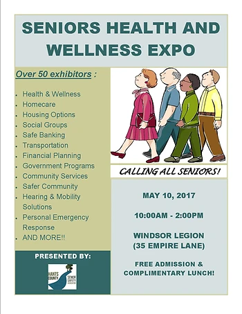 Poster for Seniors Health and Wellness Expo