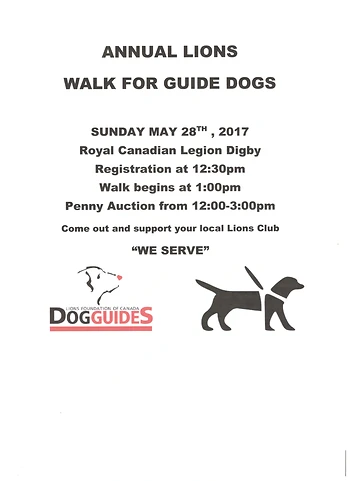 Poster for Lions Walk for Guide Dogs