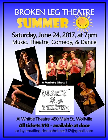 Poster for Broken Leg Theatre - Summer