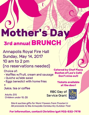 Poster for Mother's Day Brunch