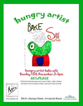 Poster for Hungy Artist Bake Sale Fundraiser