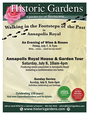 Poster for Annapolis Royal House & Garden Tour
