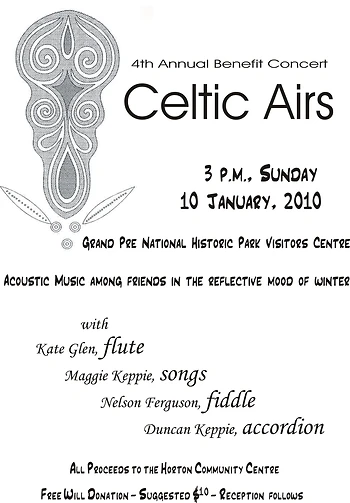 Poster for Celtic Airs Concert