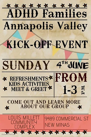 Poster for ADHD Families Annapolis Valley