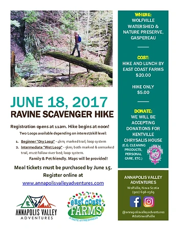 Poster for Ravine Scavenger Hike