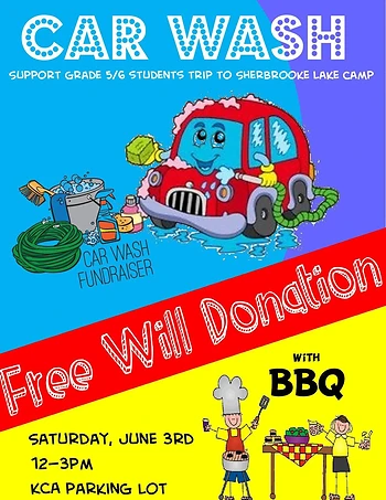 Poster for KCA Car Wash and BBQ