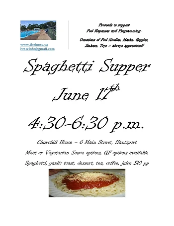 Poster for Spaghetti Supper