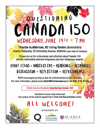 Poster for Questioning Canada 150