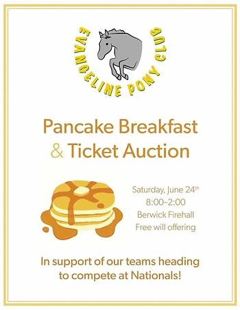 Poster for Pancake Breakfast & Ticket Auction