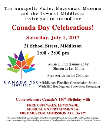 Poster for Canada Day Celebration