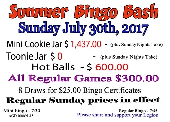 Poster for Summer Bingo Bash