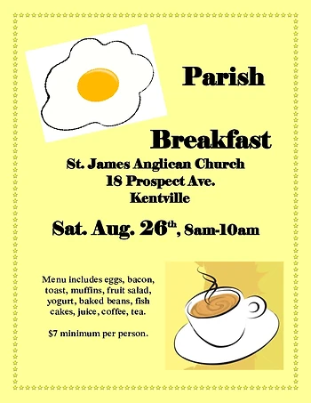 Poster for Parish Breakfast
