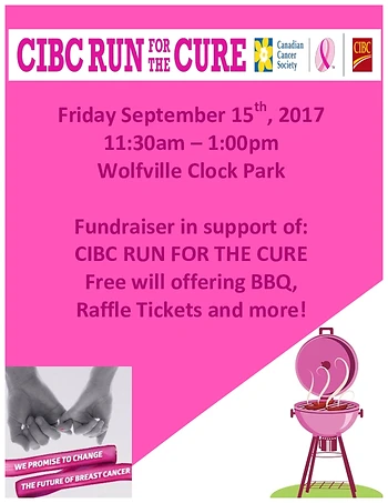 Poster for CIBC Run for the Cure Info & BBQ