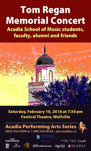 Poster for Tom Regan Memorial Concert