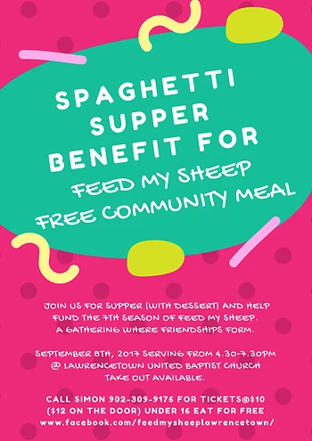 Poster for Benefit Supper