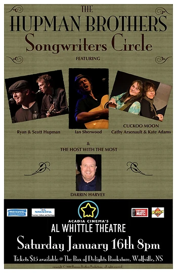 Poster for Hupman Brothers Songwriter's Circle